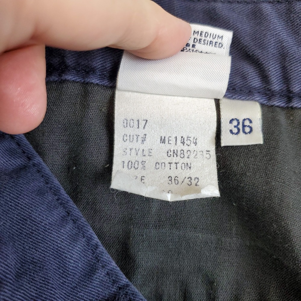 Calvin Klein Sport Cotton Chino Pants Navy Blue Men's Size 36 Actual 35x31 - Picture 7 of 8